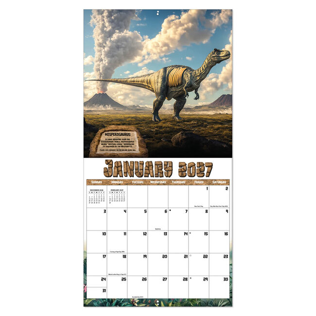 Comello Kalender - Dinosaurs - 2027 - 30x30cm