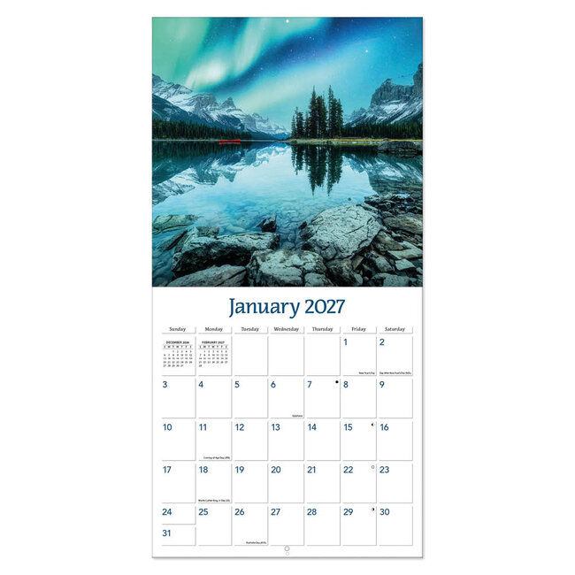 Comello Kalender - Northern lights - 2027 - 30x30cm