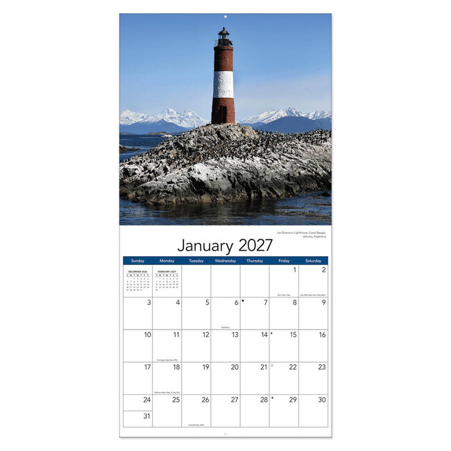 Comello Kalender - Lighthouses - 2027 - 30x30cm