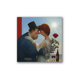 Comello Kaart - Boer trouwt vrouw -  Marius van Dokkum - Klein - 10x10cm