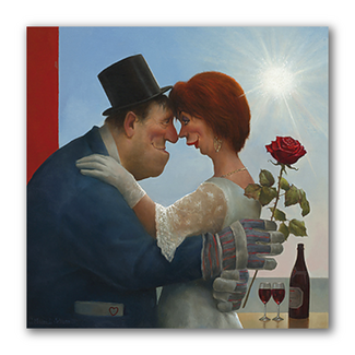 Comello Kaart - Boer trouwt vrouw - Marius van Dokkum - 15x15cm