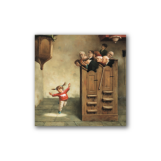 Comello Kaart - Dansje in de kerk -  Marius van Dokkum - Klein - 10x10cm