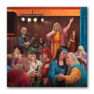 Comello Kaart - Hippie reünie - Marius van Dokkum - 15x15cm