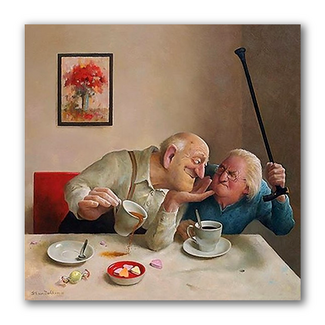 Comello Kaart - Liefde van één kant - Marius van Dokkum - 15x15cm