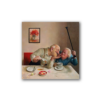 Comello Kaart - Liefde van één kant -  Marius van Dokkum - Klein - 10x10cm