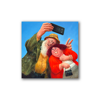 Comello Kaart - Selfie - Marius van Dokkum - Klein - 10x10cm