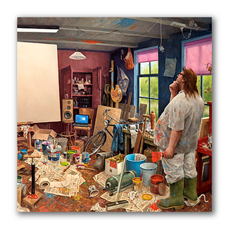 Comello Kaart - Wachten op inspiratie - Marius van Dokkum - 15x15cm