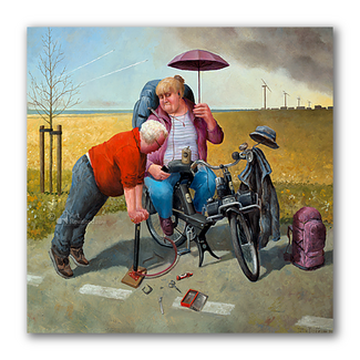 Comello Kaart - Waterweg / onder hoge druk - Marius van Dokkum - 15x15cm