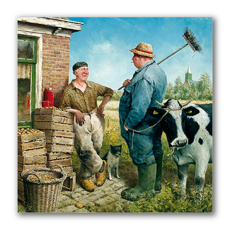 Comello Kaart - Weerpraatje - Marius van Dokkum - 15x15cm