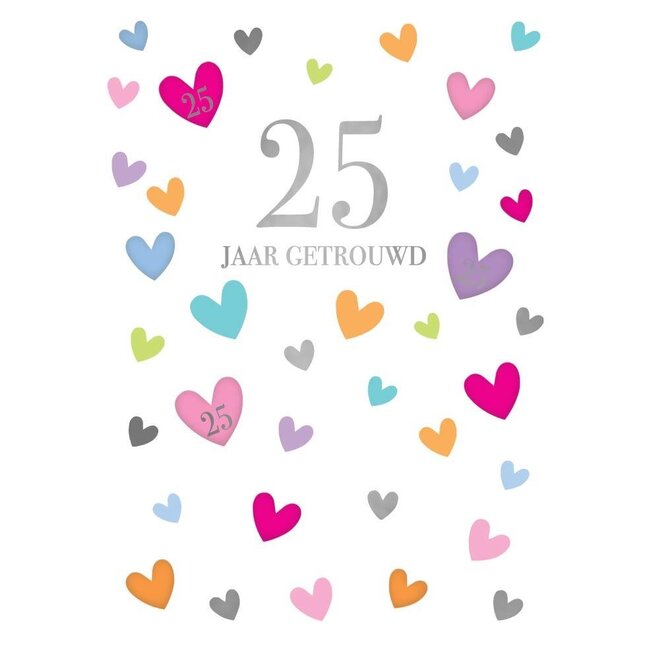 PaperClip Kaart - 25 jaar getrouwd - ME - GBE.2928