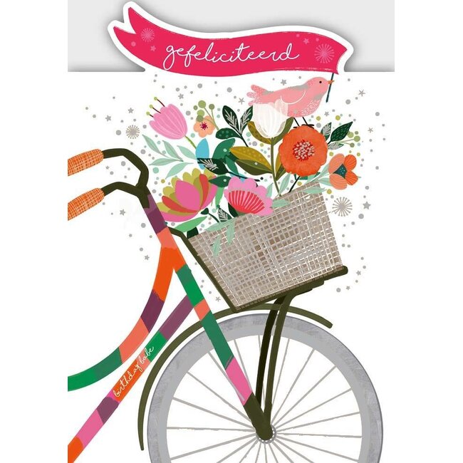 PaperClip Kaart - Gefeliciteerd, fiets - ME - GBE.0141