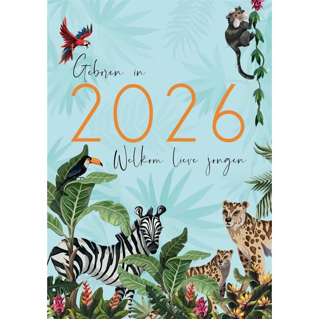 PaperClip Kaart - Geboren in 2026, welkom lieve jongen - ME - GBE.2945