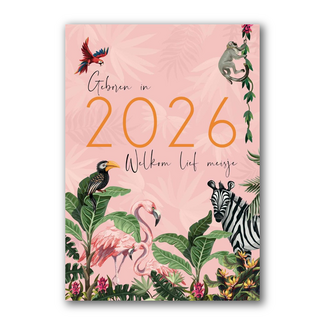 PaperClip Kaart - Geboren in 2026, welkom lief meisje - ME - GBE.2944