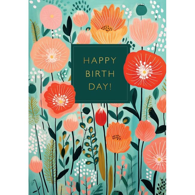 PaperClip Kaart - Happy birthday! Klaprozen - ME - GBA.2909