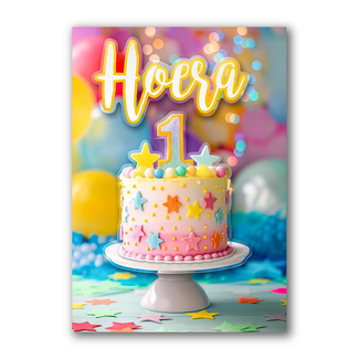 PaperClip Kaart - Hoera 1 jaar - ME - GBE.2712