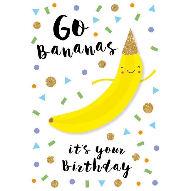 PaperClip Kaart - Go bananas, it's your birthday - GBA.0194