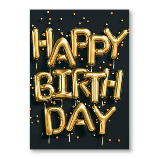 PaperClip Kaart - Happy birthday, folieballonnen - A4 formaat - MXA.0003