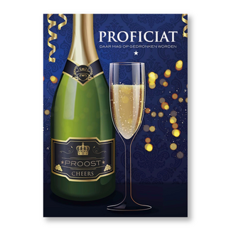 Kaart - Proficiat, daar mag op gedronken worden - Met licht & geluid - ME - LGE.0014 - 16x22cm