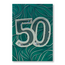 Kaart - 50, groen / zilver - ME - LGE.0007 - 16x22cm