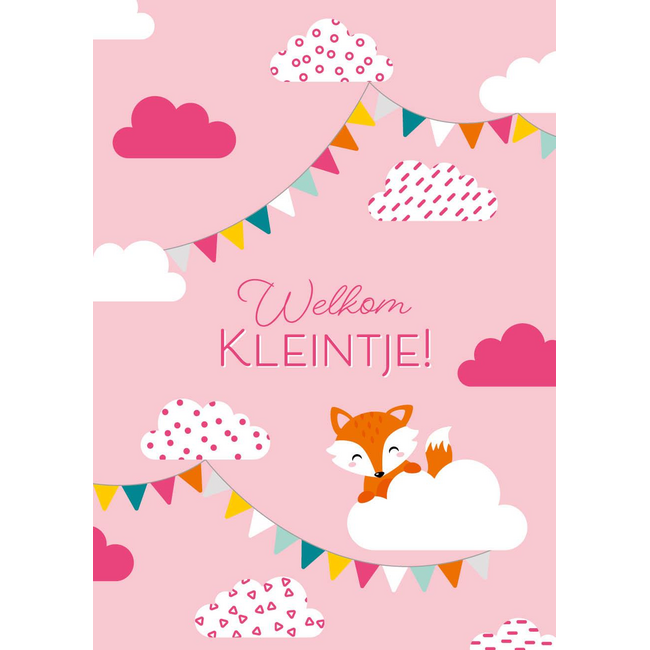 Kaart - Welkom kleintje! Meisje - ME - LGE.0013 - 16x22cm