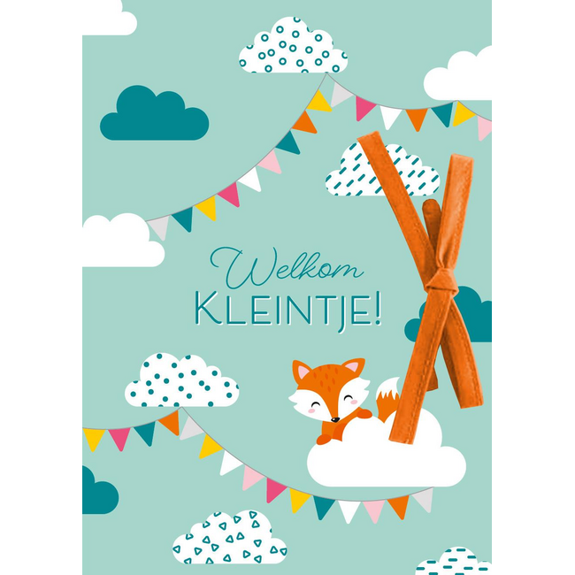 Kaart - Welkom kleintje! Jongen - ME - LGE.0003 - 16x22cm
