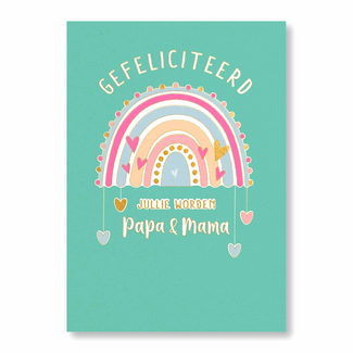 PaperClip Kaart - Gefeliciteerd, jullie worden papa & mama - GBE.2936