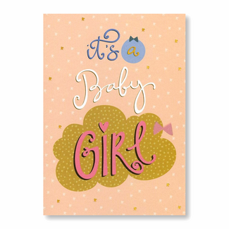 PaperClip Kaart - It's a baby girl - ME - GBA.0038