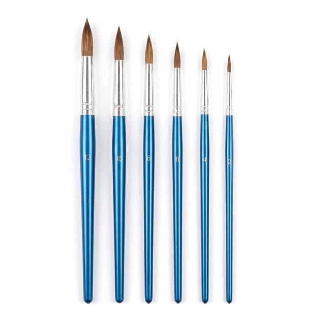 Centrum Penselen set - Rond - 2, 4, 6, 8, 10 & 12 - 6dlg.