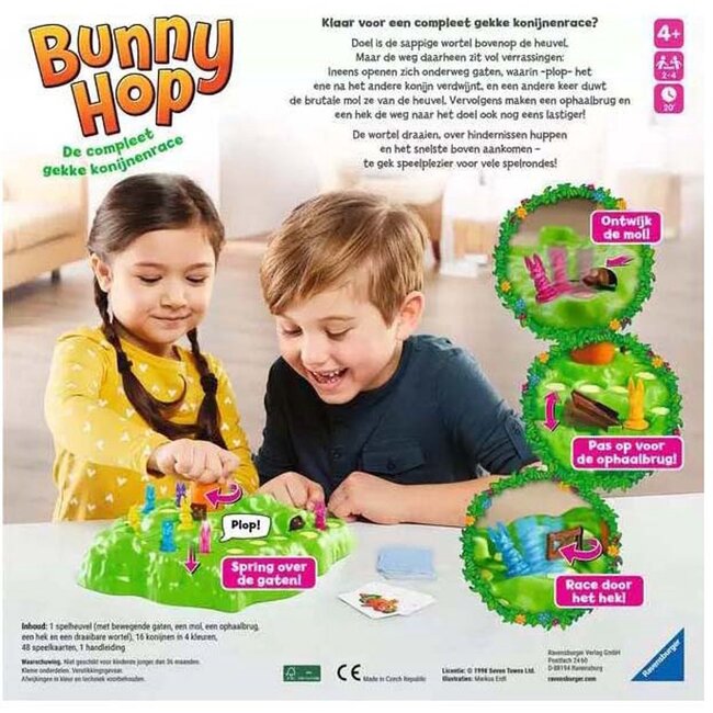 Ravensburger Spel - Bunny hop - Konijnenrace - 4+