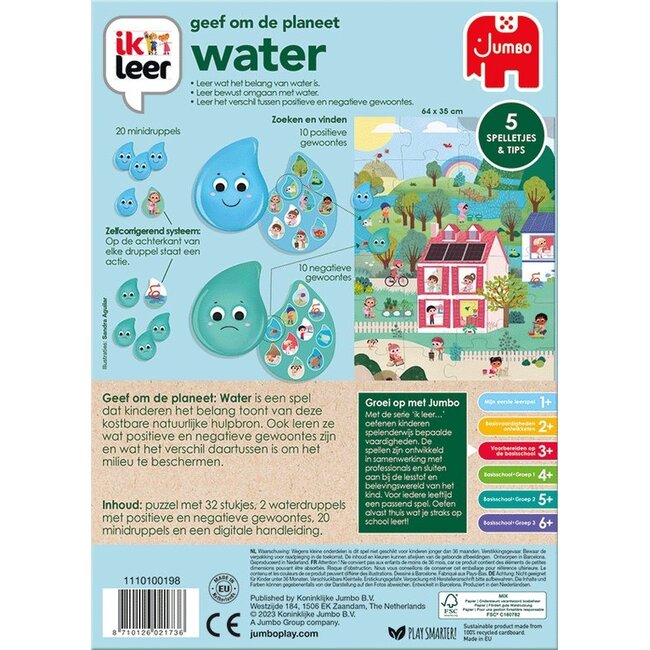 Jumbo Educatief spel - Geef om de planeet - Water - 3+