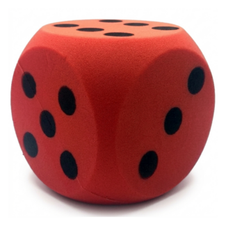 Atabiano Dobbelsteen - Foam - Rood - 16cm