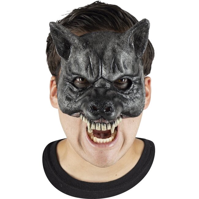 Halfmasker - Zwarte wolf