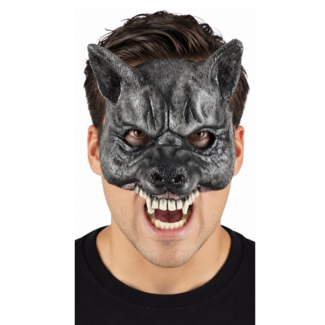 Halfmasker - Zwarte wolf