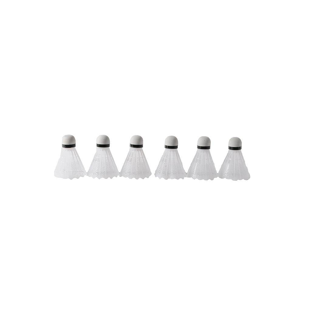 Shuttles - Plastic - Wit - 6st. - In koker - 4.5/5gr.