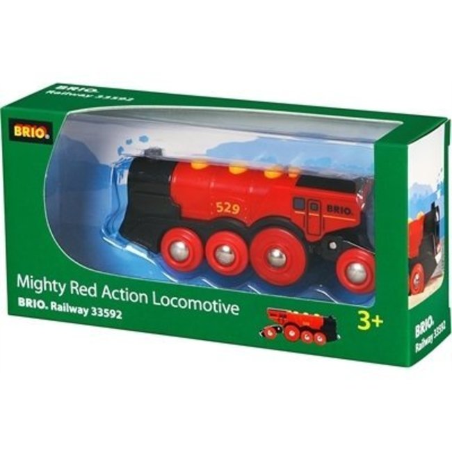 Brio Trein - Locomotief - Op batterijen - 8 wielen - Rode Lola (33592)