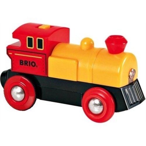 BRIO Brio - Rails - Locomotief - Op batterijen - Rood/geel - Voor & achteruit (33225) BRIO Brio - Rails - Locomotief - Op batterijen - Rood/geel - Voor & achteruit (33225)