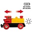 Brio Trein - Locomotief - Op batterijen - Rood & geel - Voor & achteruit (33225)