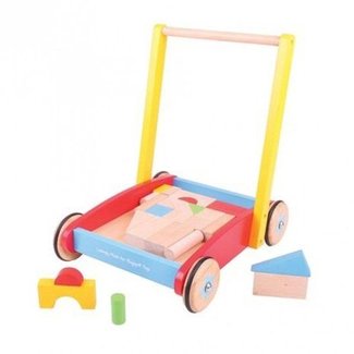 BigJigs Loopwagen - Incl. 35 blokken