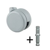 Bureaustoel wiel grijs 65mm