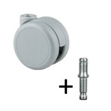 Bureaustoel wiel grijs 65mm