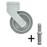 Design zwenkwiel 75mm - grijs