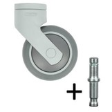 Design zwenkwiel 75mm - grijs