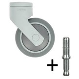 Design zwenkwiel 75mm - grijs