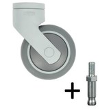 Design zwenkwiel 75mm - grijs