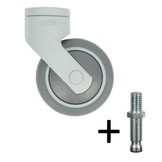 Design zwenkwiel 75mm - grijs