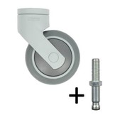 Design zwenkwiel 75mm - grijs