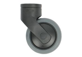 Design zwenkwiel 75mm - zwart