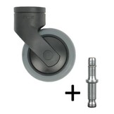 Design zwenkwiel 75mm - zwart