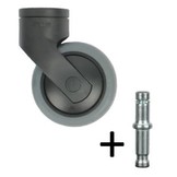 Design zwenkwiel 75mm - zwart