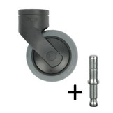 Design zwenkwiel 75mm - zwart